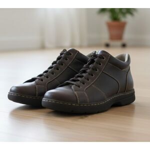 Dr Martens Saratoga Sneakers Vintage Brown Leather Shoes Lace Up Mens Size 12M